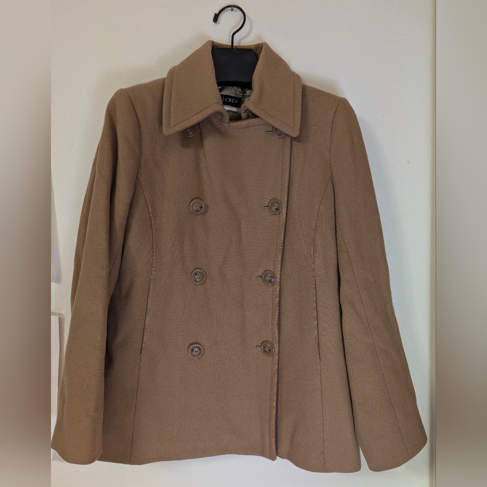 J. Crew Beige Peacoat with Thinsulate size M